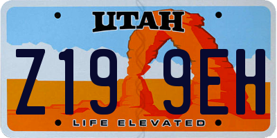 UT license plate Z199EH
