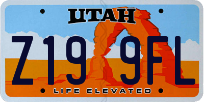 UT license plate Z199FL