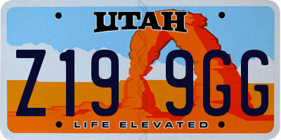 UT license plate Z199GG