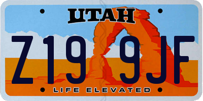 UT license plate Z199JF