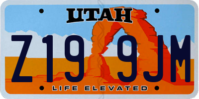 UT license plate Z199JM