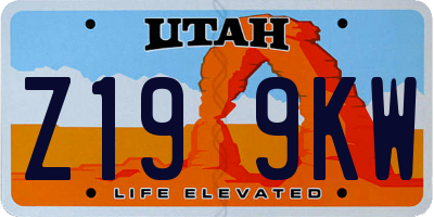 UT license plate Z199KW