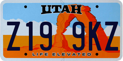 UT license plate Z199KZ