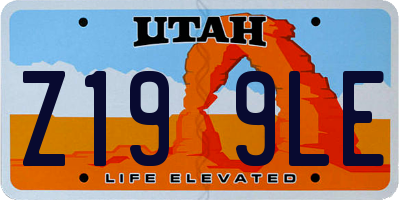 UT license plate Z199LE