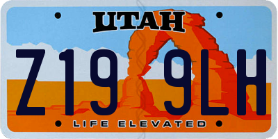 UT license plate Z199LH