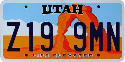 UT license plate Z199MN