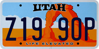 UT license plate Z199OP