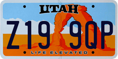 UT license plate Z199QP