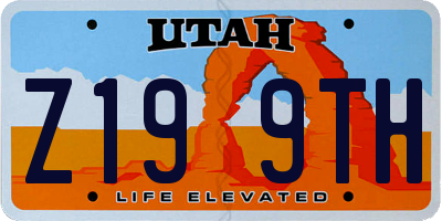 UT license plate Z199TH