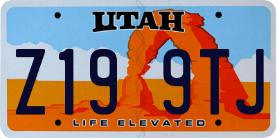 UT license plate Z199TJ