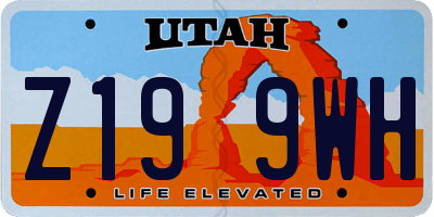 UT license plate Z199WH