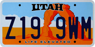 UT license plate Z199WM