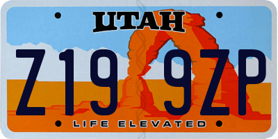 UT license plate Z199ZP