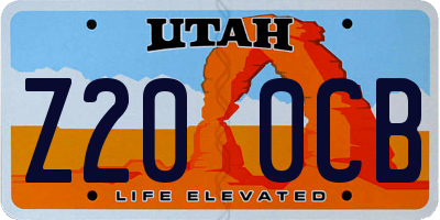 UT license plate Z200CB