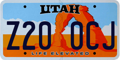 UT license plate Z200CJ