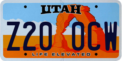 UT license plate Z200CW