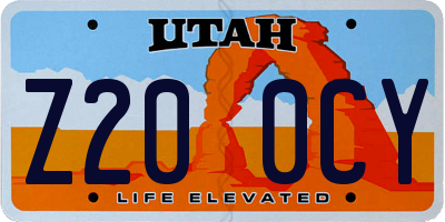UT license plate Z200CY