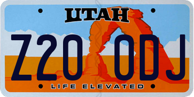 UT license plate Z200DJ