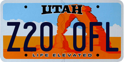 UT license plate Z200FL
