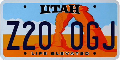 UT license plate Z200GJ