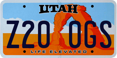 UT license plate Z200GS