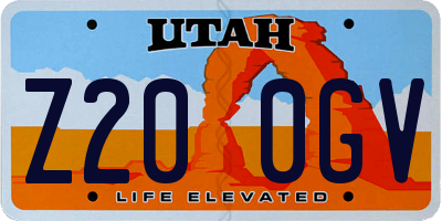 UT license plate Z200GV