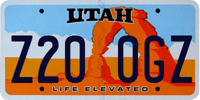 UT license plate Z200GZ