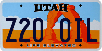 UT license plate Z200IL