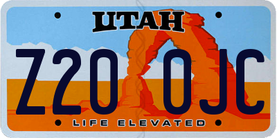 UT license plate Z200JC