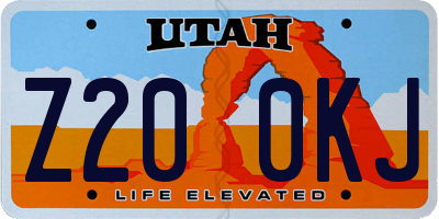 UT license plate Z200KJ