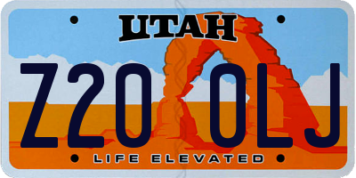 UT license plate Z200LJ