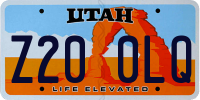 UT license plate Z200LQ