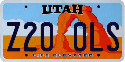 UT license plate Z200LS