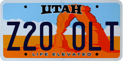 UT license plate Z200LT