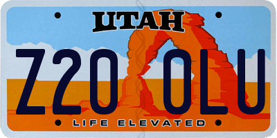 UT license plate Z200LU