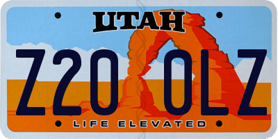 UT license plate Z200LZ