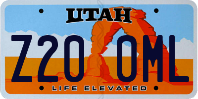 UT license plate Z200ML
