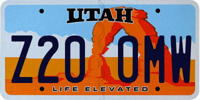 UT license plate Z200MW