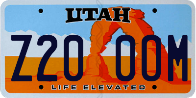 UT license plate Z200OM