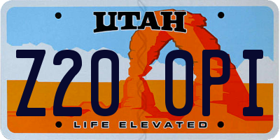 UT license plate Z200PI