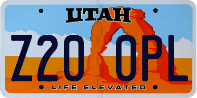 UT license plate Z200PL