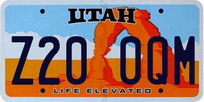 UT license plate Z200QM