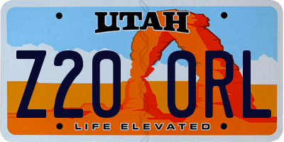 UT license plate Z200RL