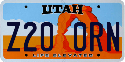 UT license plate Z200RN