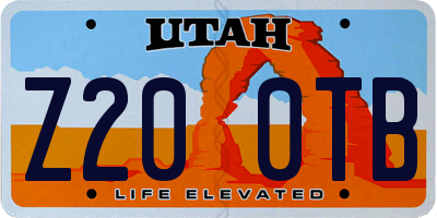 UT license plate Z200TB