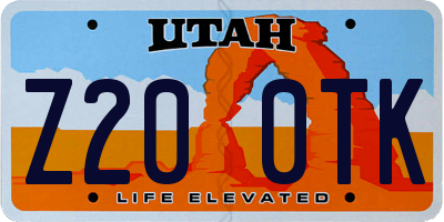 UT license plate Z200TK