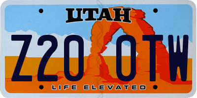 UT license plate Z200TW