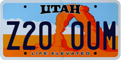 UT license plate Z200UM