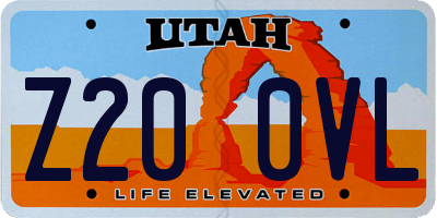 UT license plate Z200VL