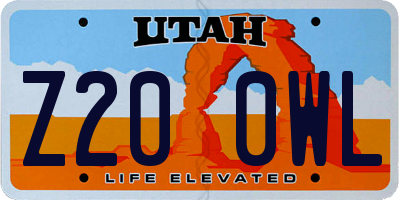 UT license plate Z200WL
